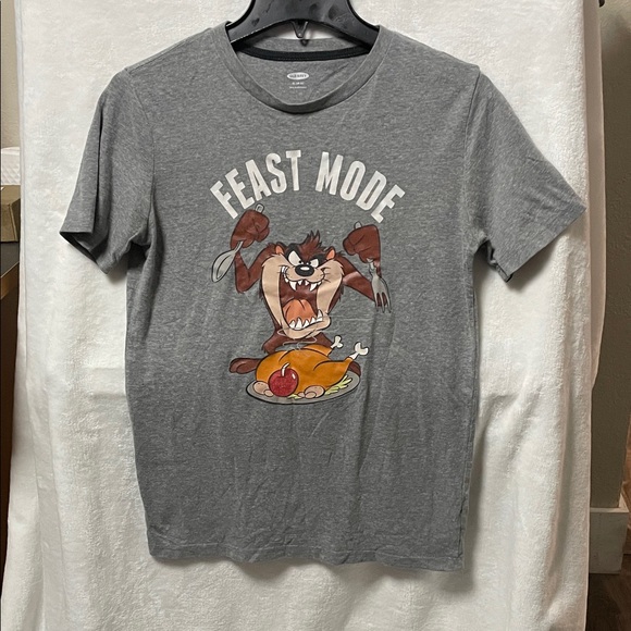 Old Navy Tasmanian Devil Gray Graphic Cartoon Print T-Shirt Kids Size XL (14-16) - Picture 1 of 4